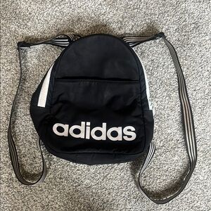 Adidas Black and White Mini Backpack